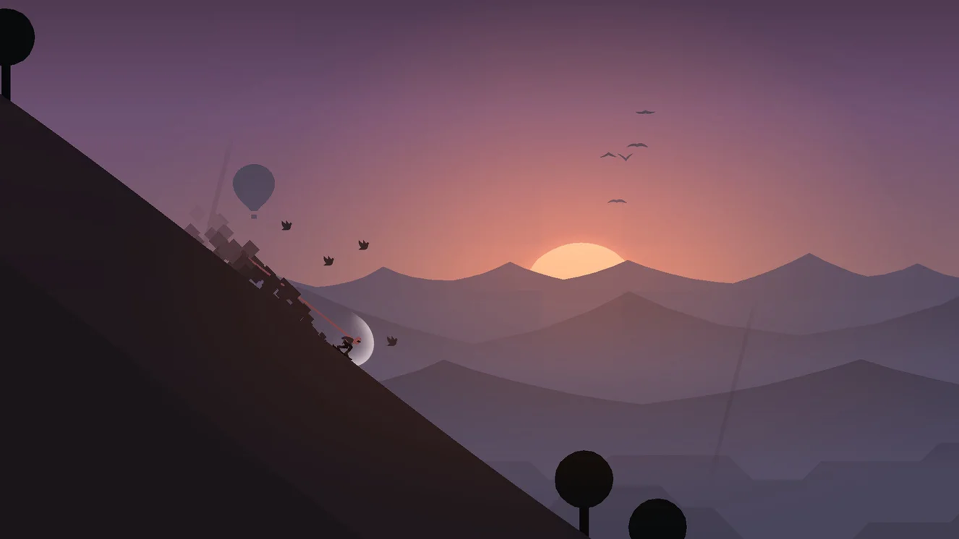 Кадр из мобильной игры Alto’s Odyssey