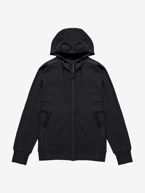 Толстовка C.P. Company Diagonal Raised Fleece Goggle Hoodie Black