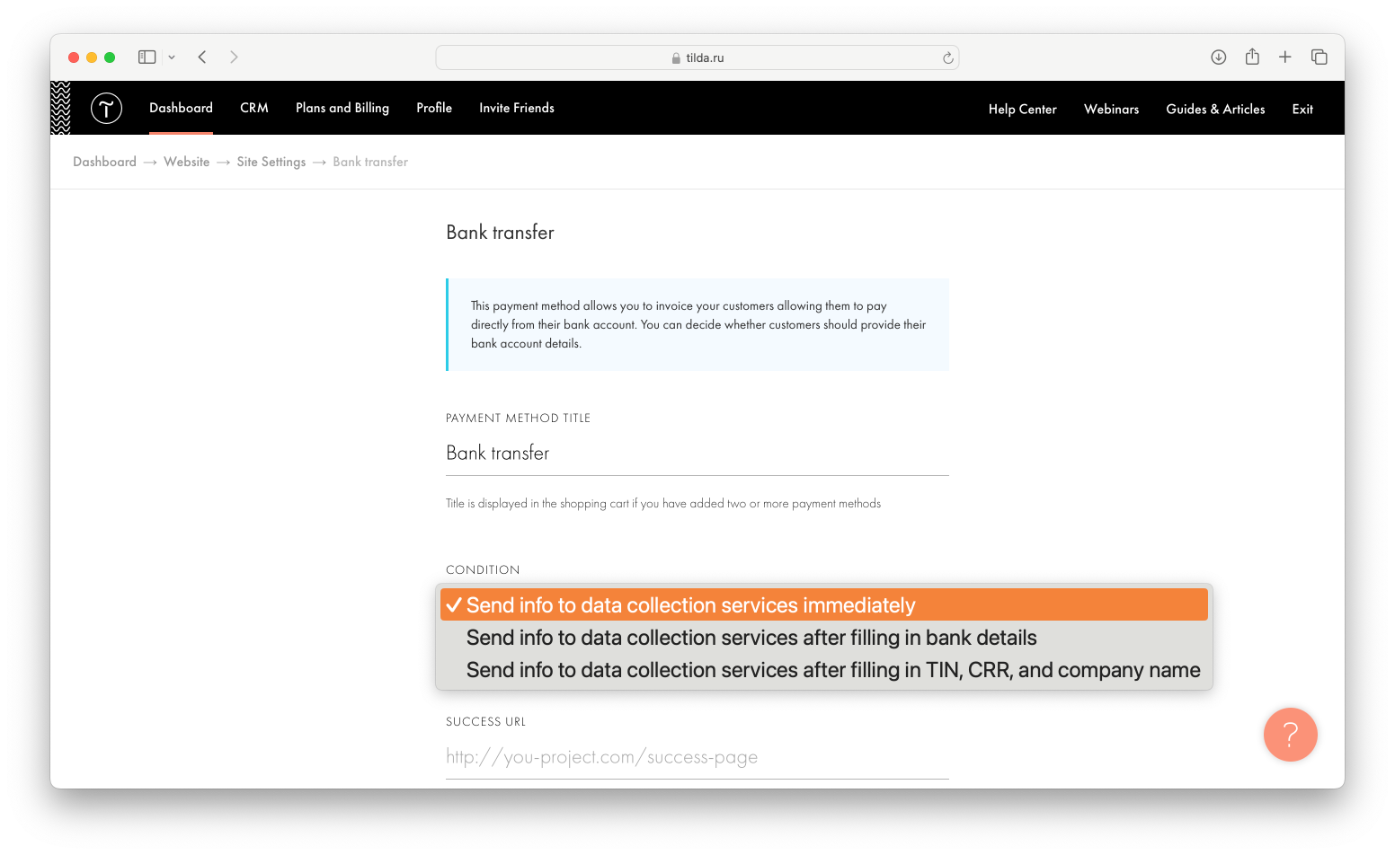 How To Set Up Bank Transfer Payments │Tilda Help Center