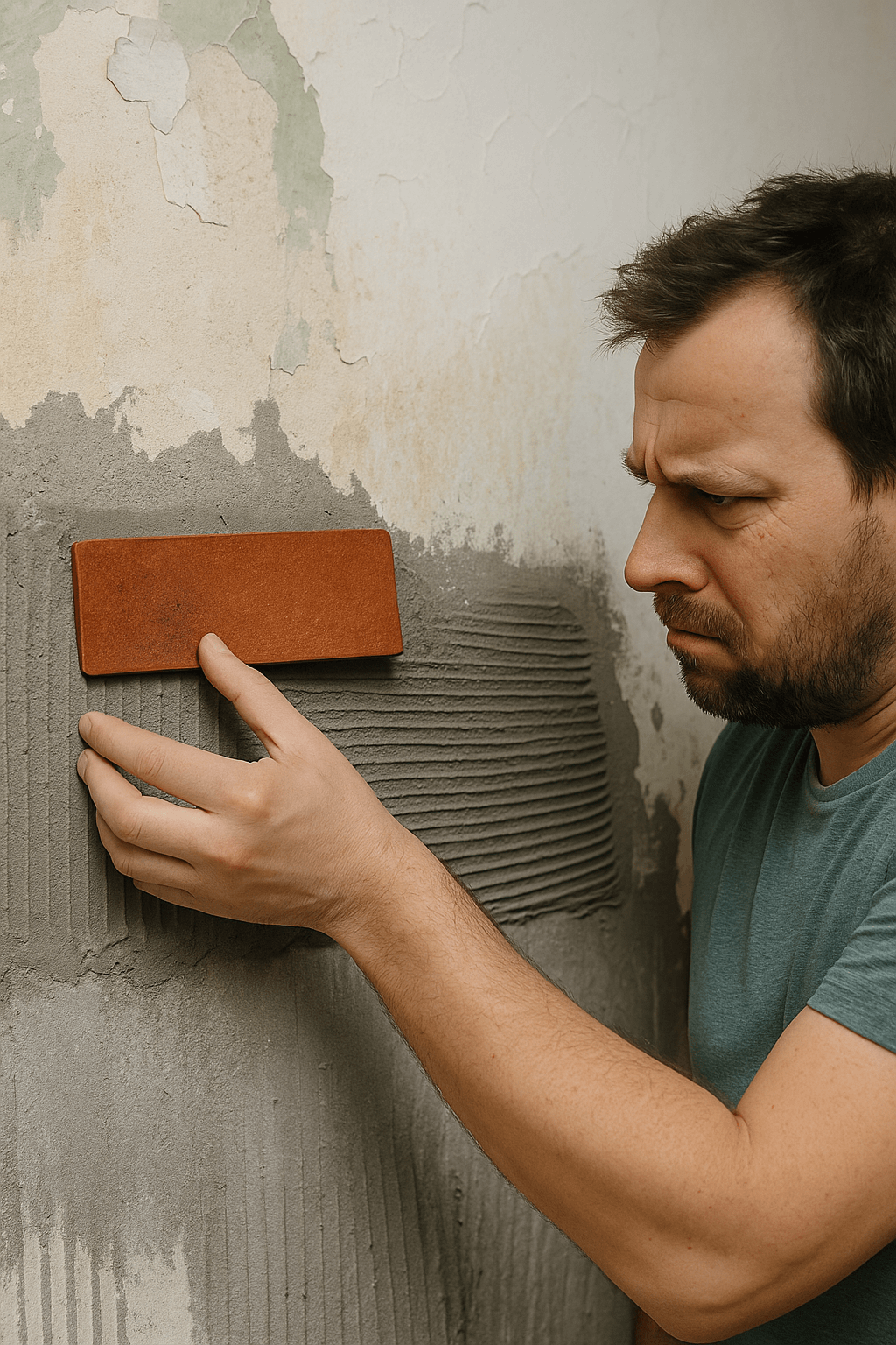 укладка гибкой плитки на старую штукатурку — подготовка основания»