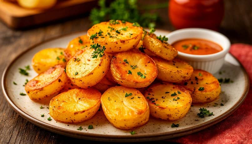 Картофель по-деревенски без кожуры в духовке