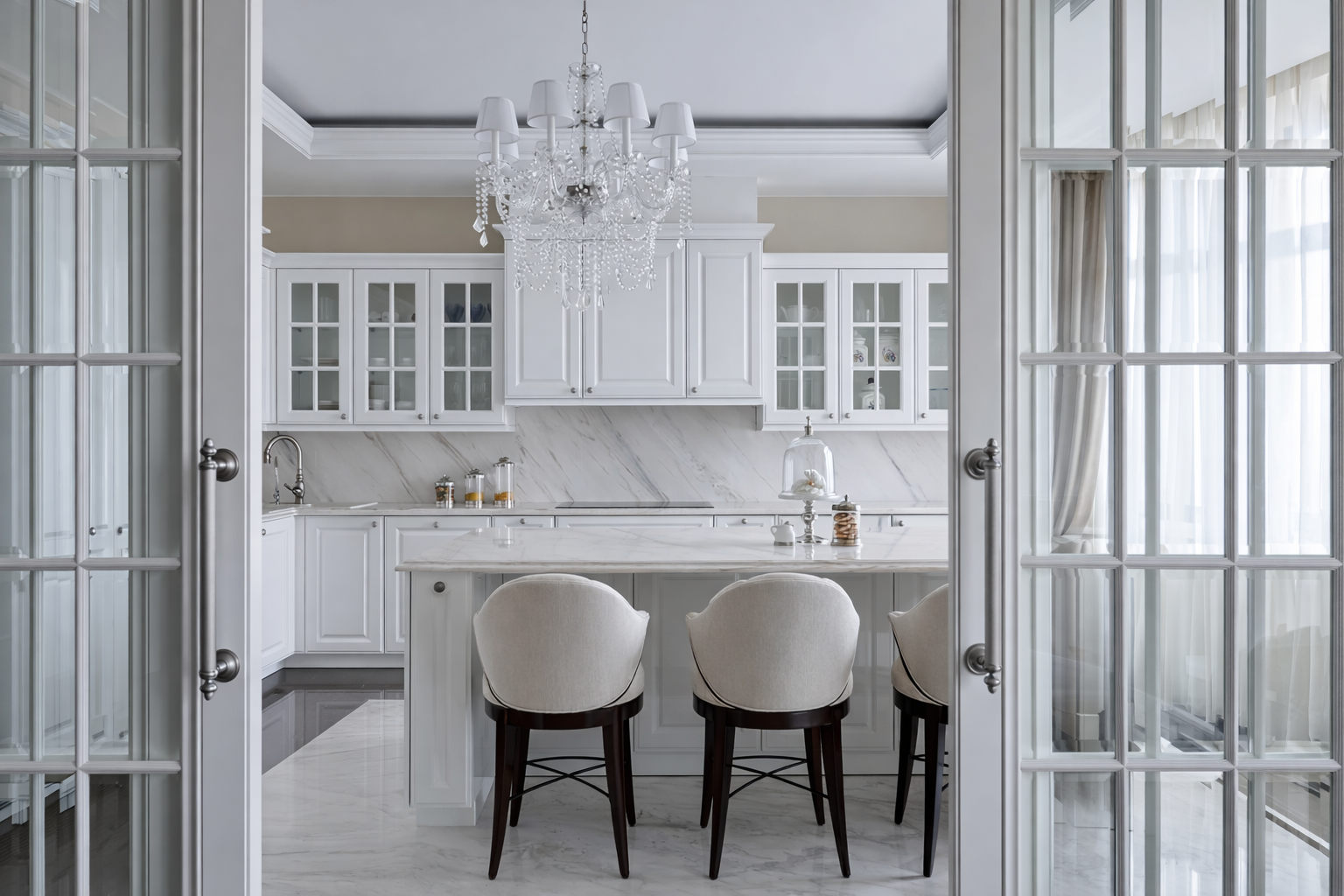 Отделка натуральным мрамором