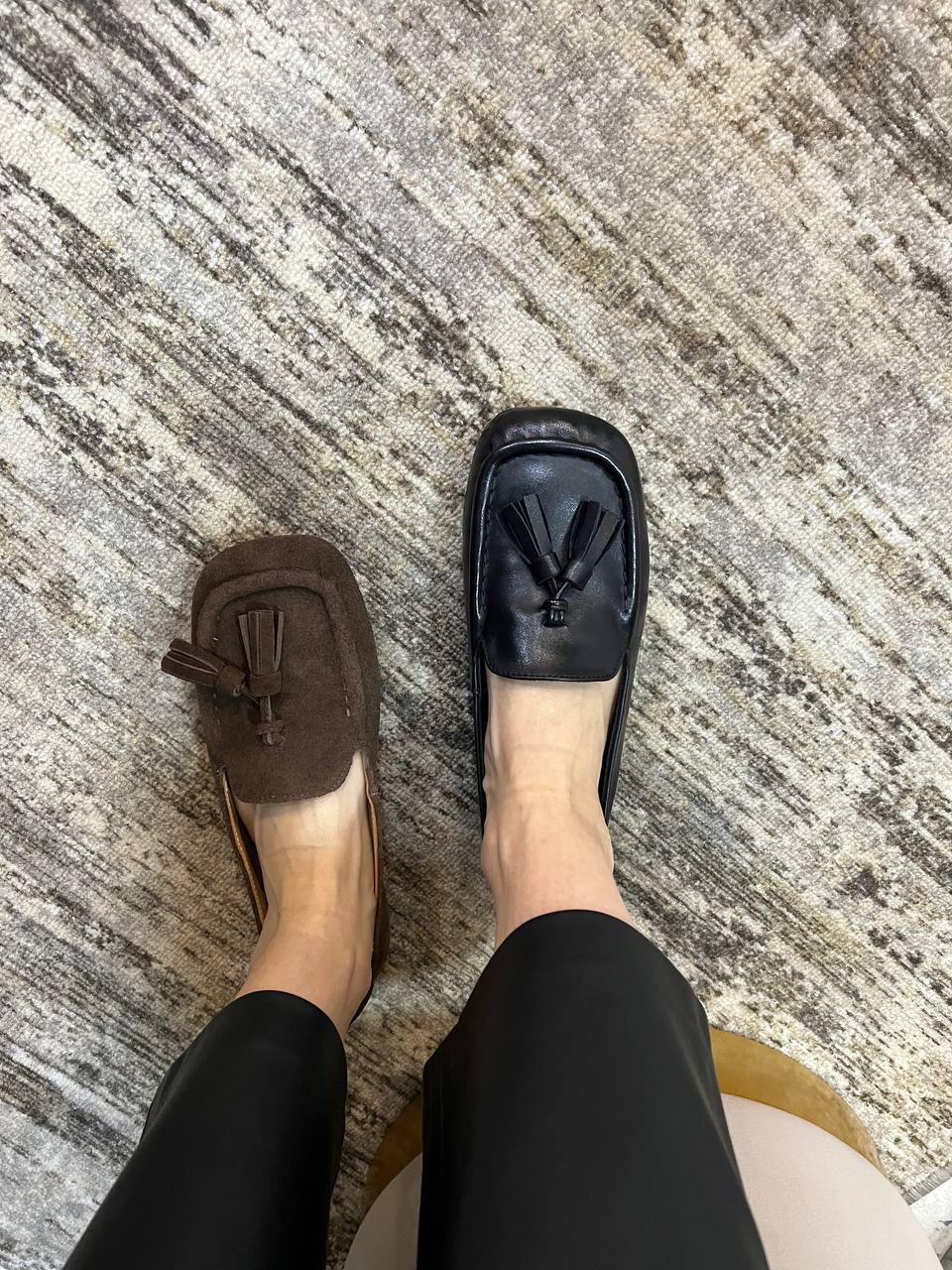 Туфли из натуральной кожи и замши