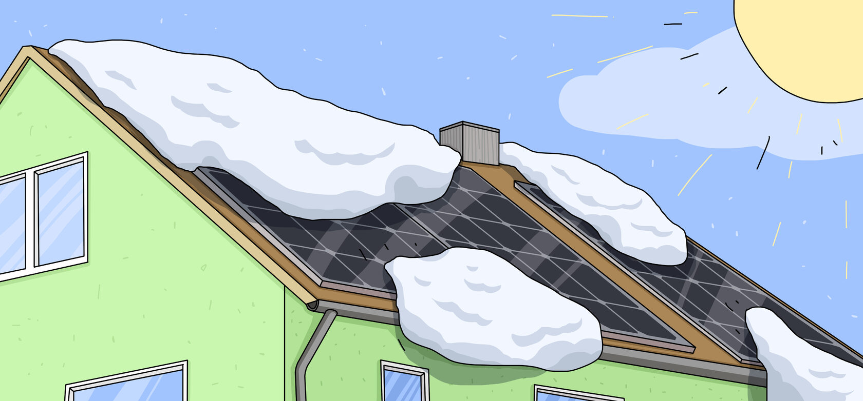 Let it snow how snow effect on solar panels in winter weather