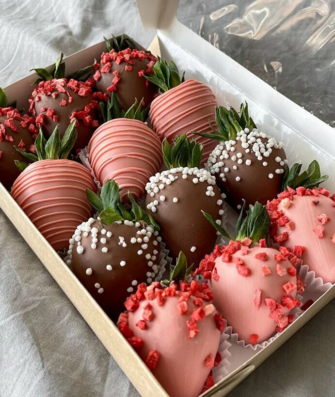 jordbær med chokolade