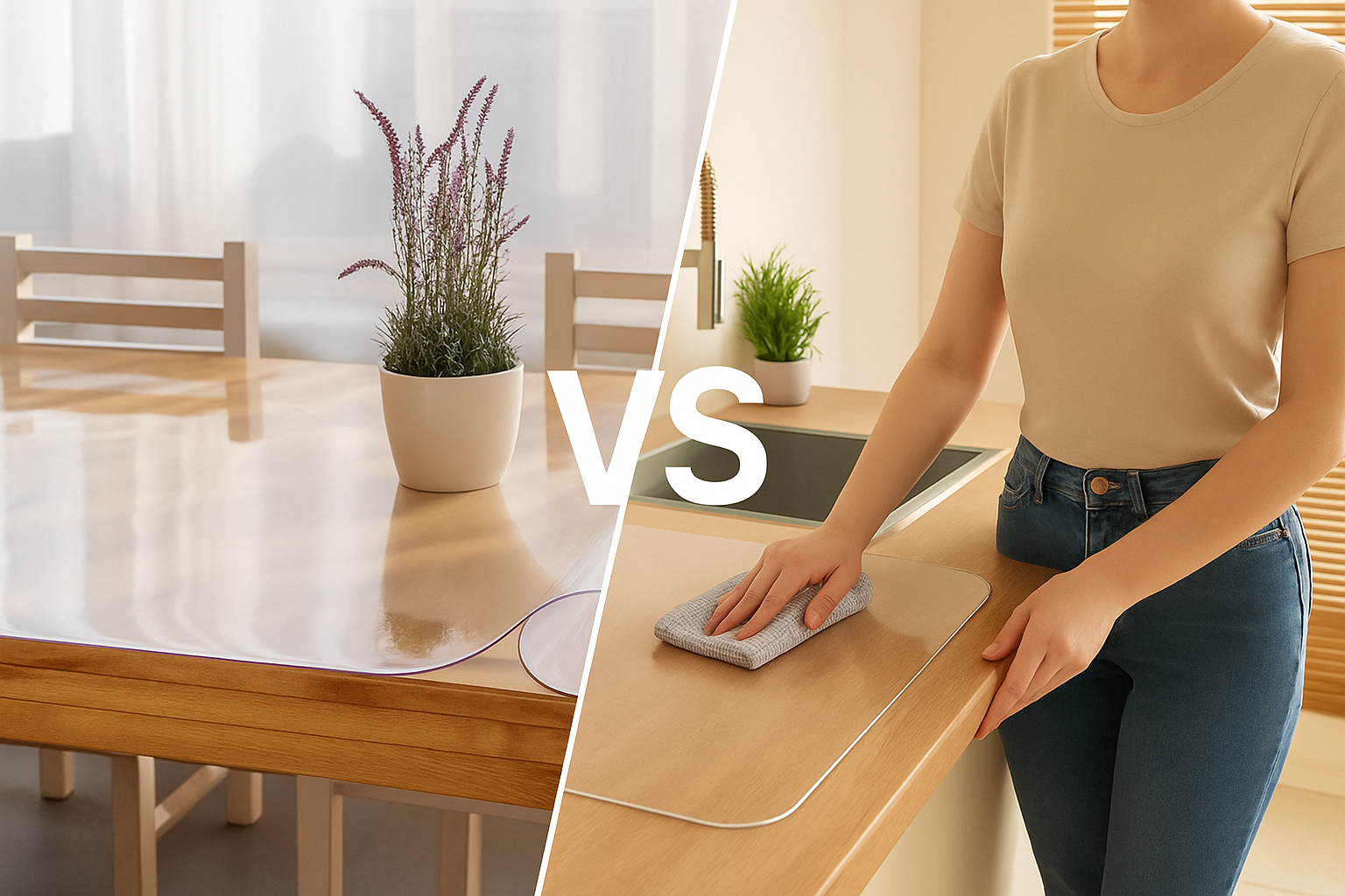 Оптимальная толщина ПВХ-защиты мебели: коврик или мягкое стекло?