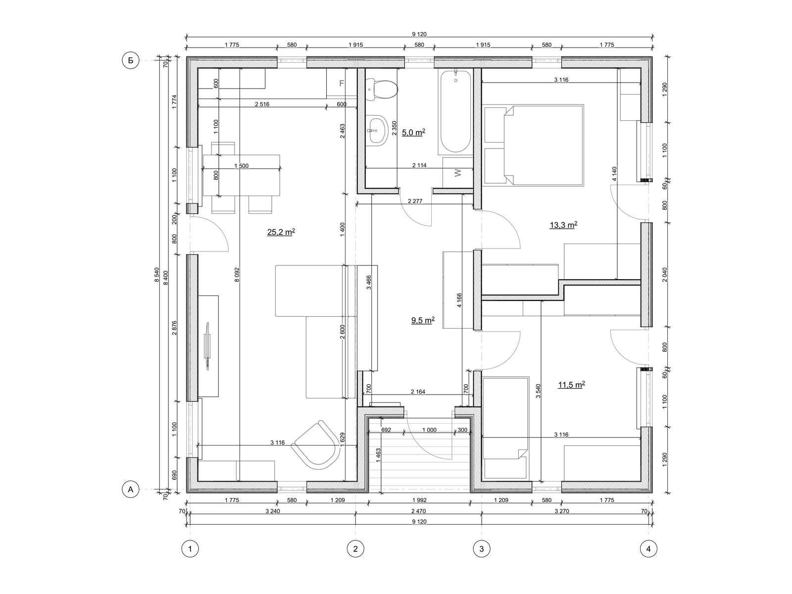 TETFLAT 123 — планировка
