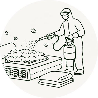 Складируем матрасы