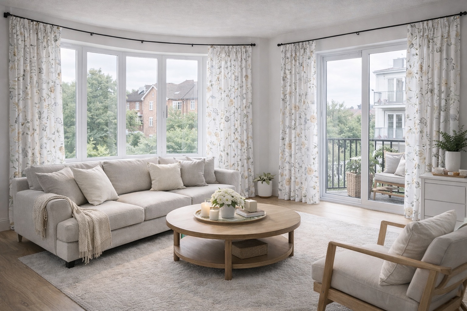 Шторы в гостиную, пример проекта ASHTORY