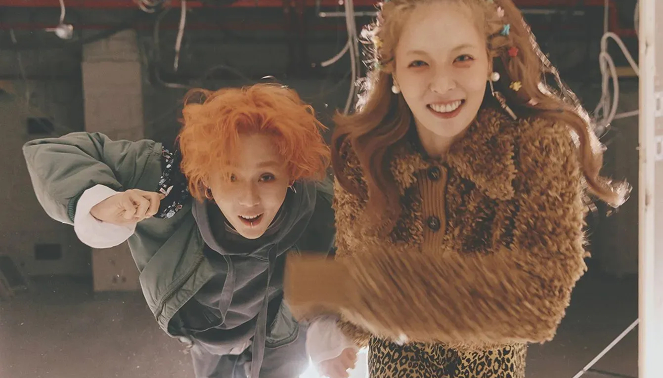K-pop пара HyunA (Хёна) и DAWN (Дон)