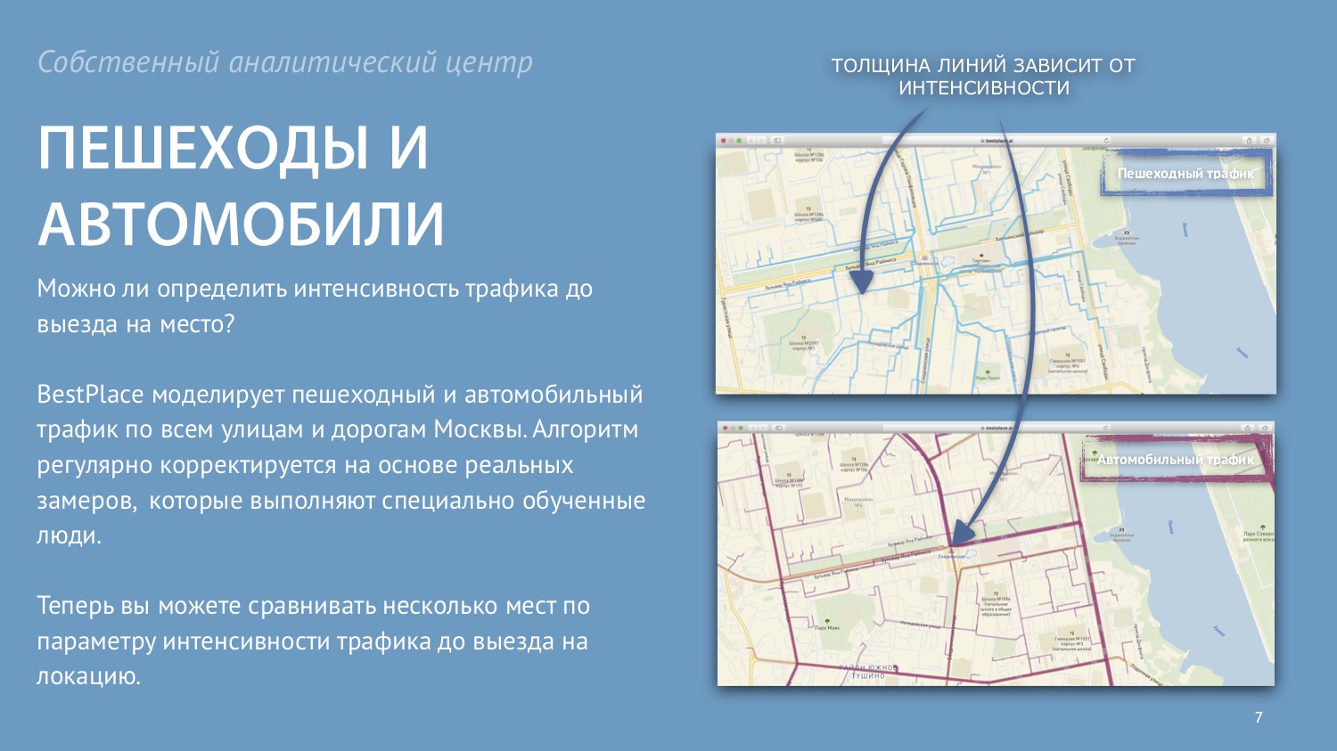 Тепловая карта пешеходного трафика москвы