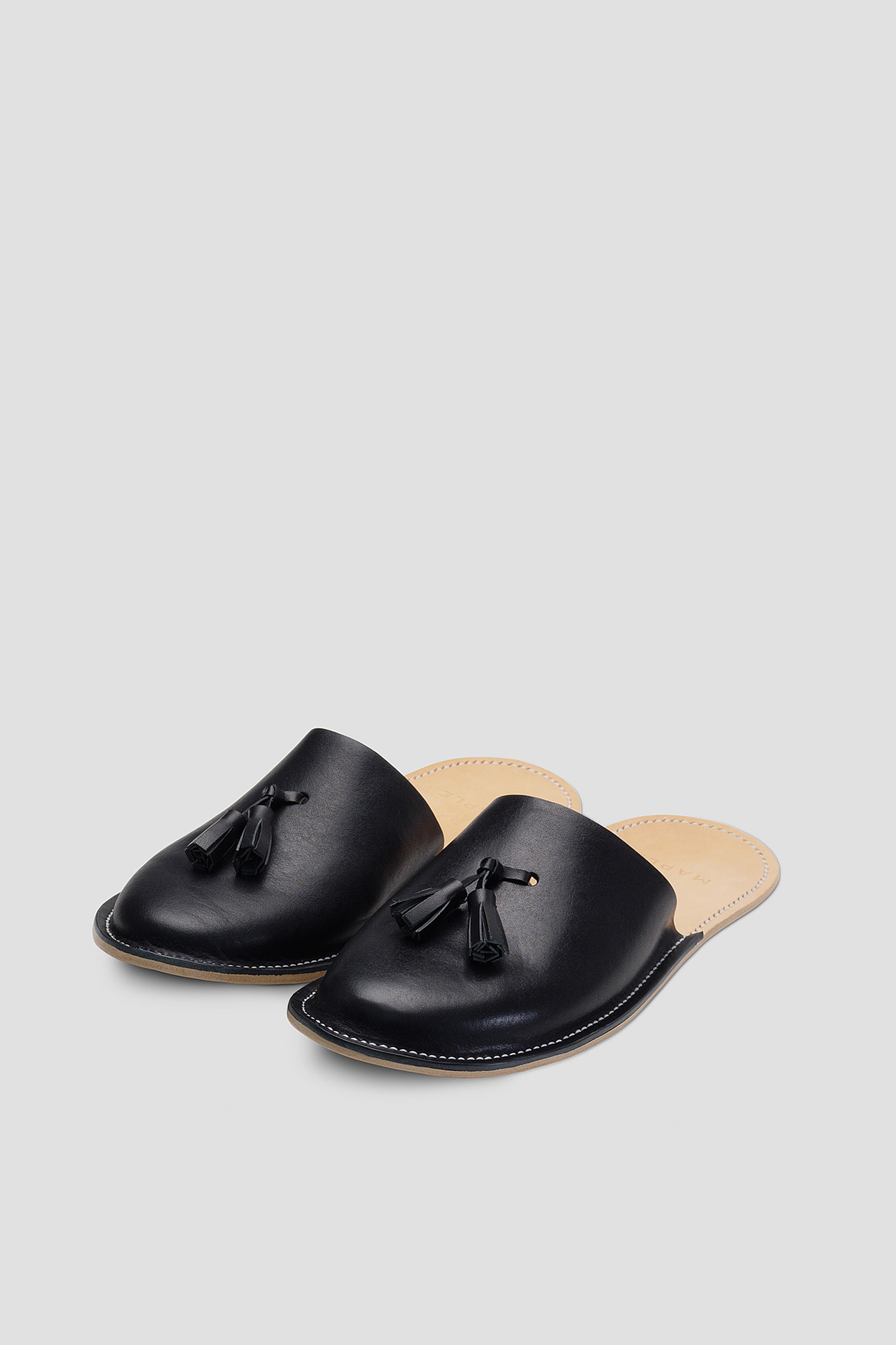 Home Slippers — Black & Natural | Maple