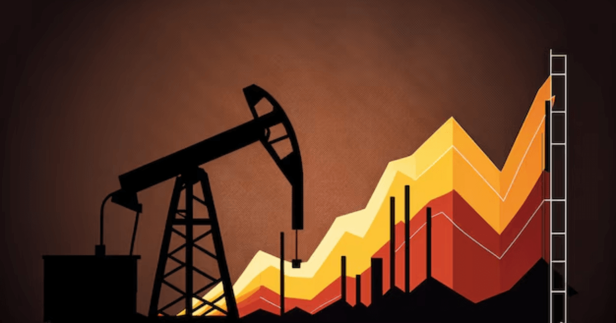 oil rig with chart feature in background