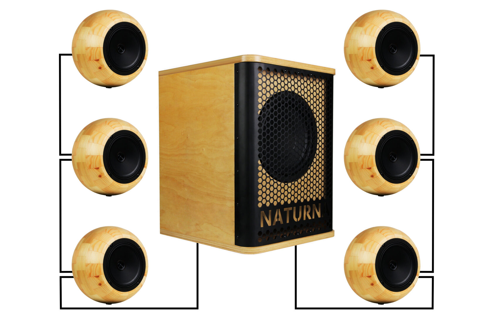 Пiдключення 6 х KOLO6 та WOO10a