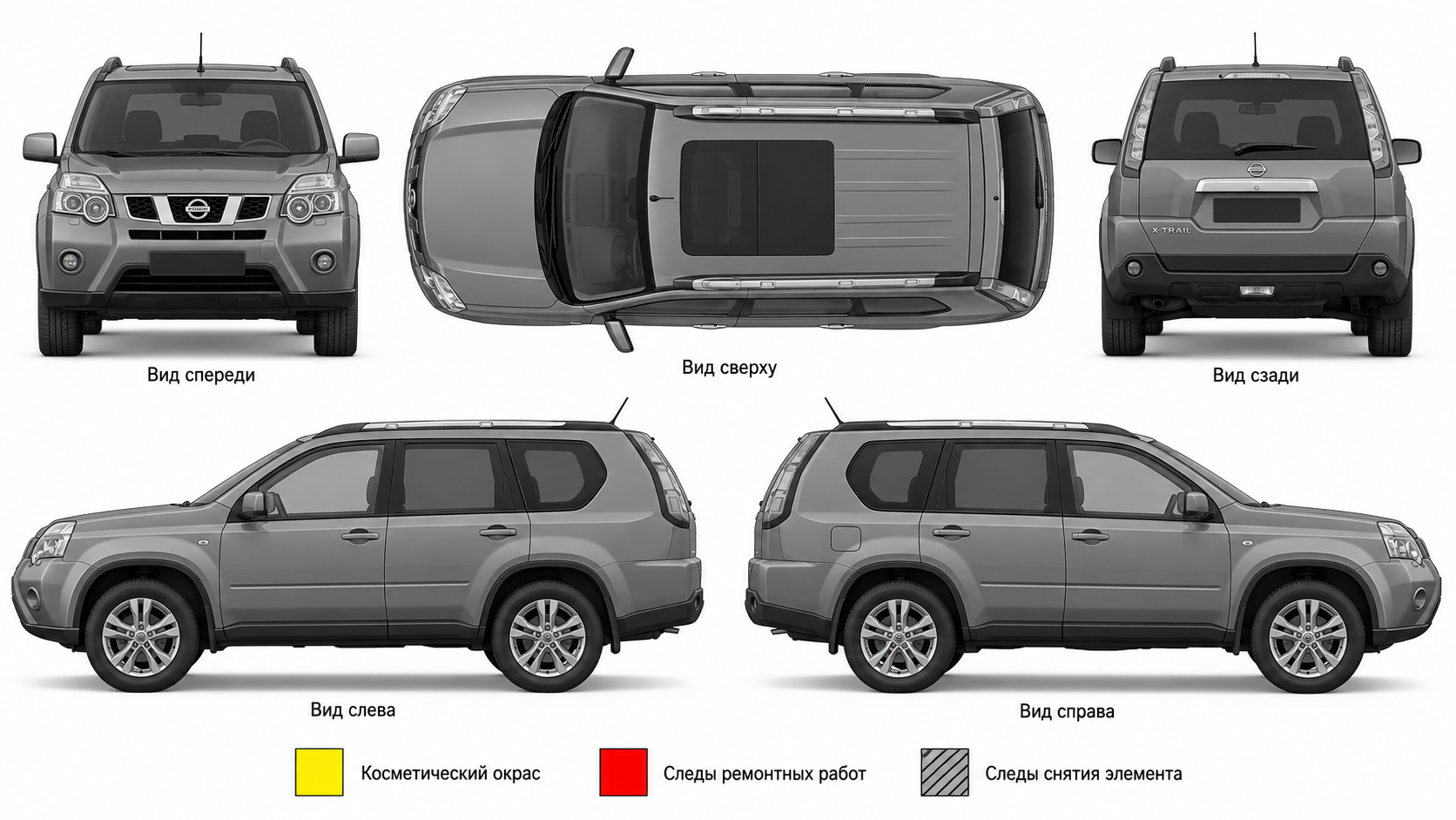 Карта ЛКП Nissan X-Trail T31