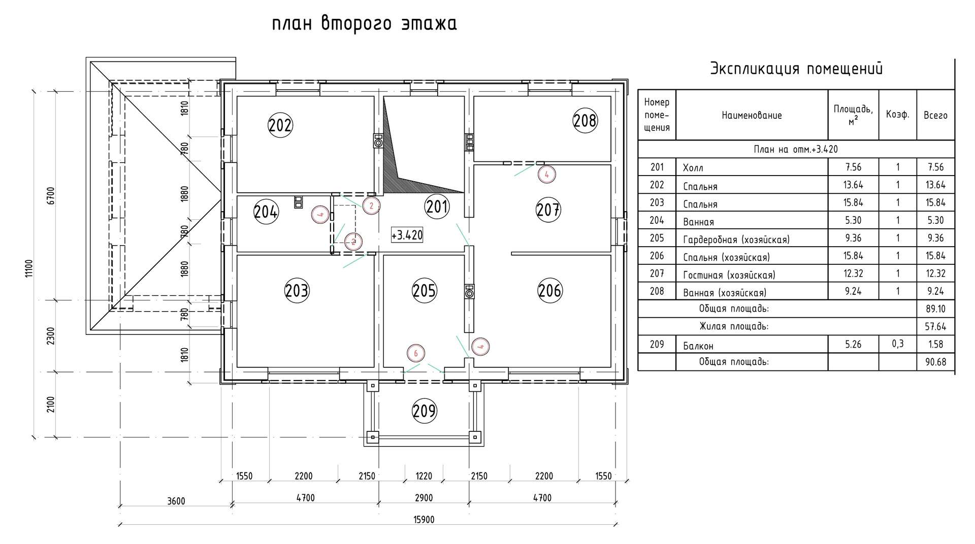 План пристройки