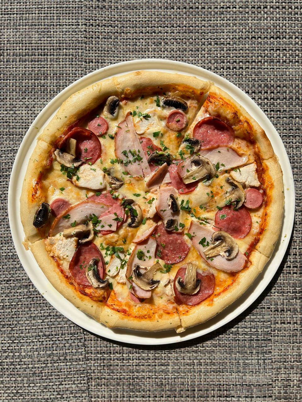 рецепты пиццы мясная в духовке фото 54