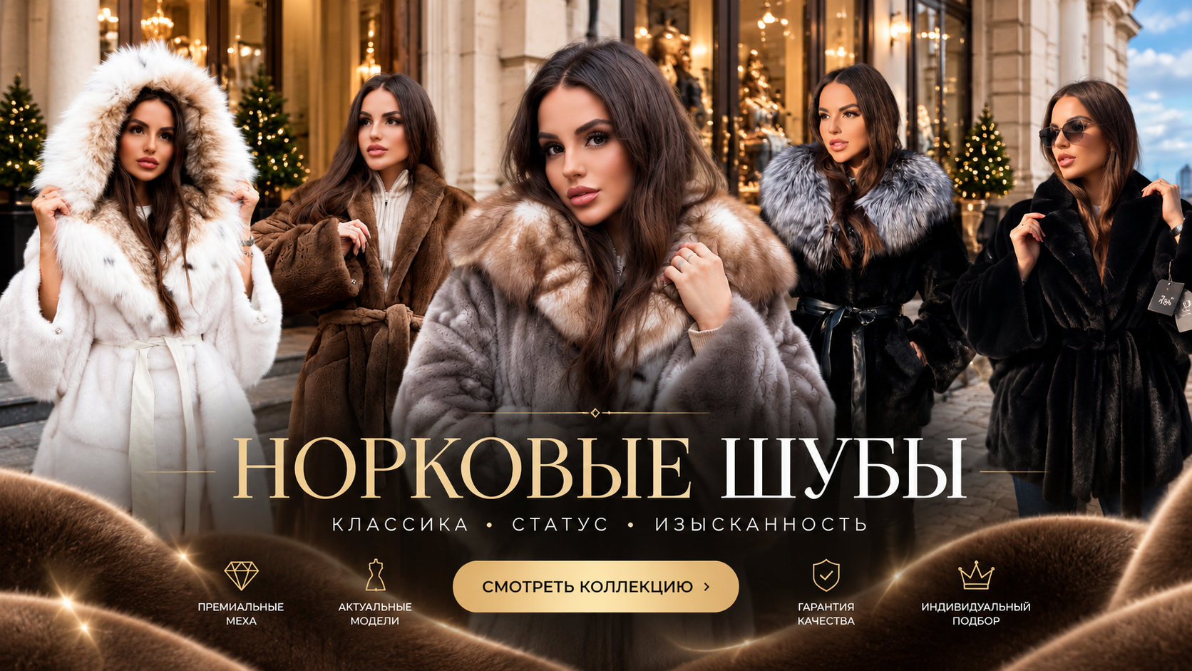 Натуральная норковая шуба