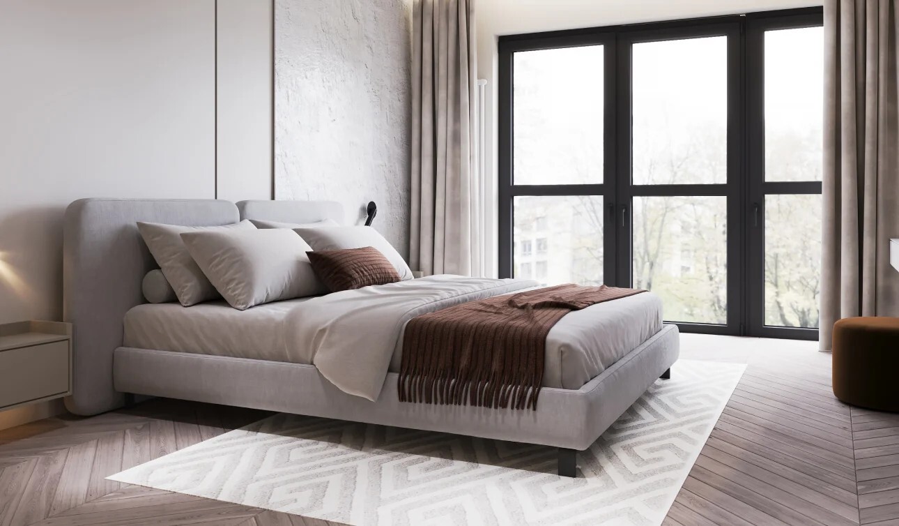 двуспальная кровать с подъемным механизмом