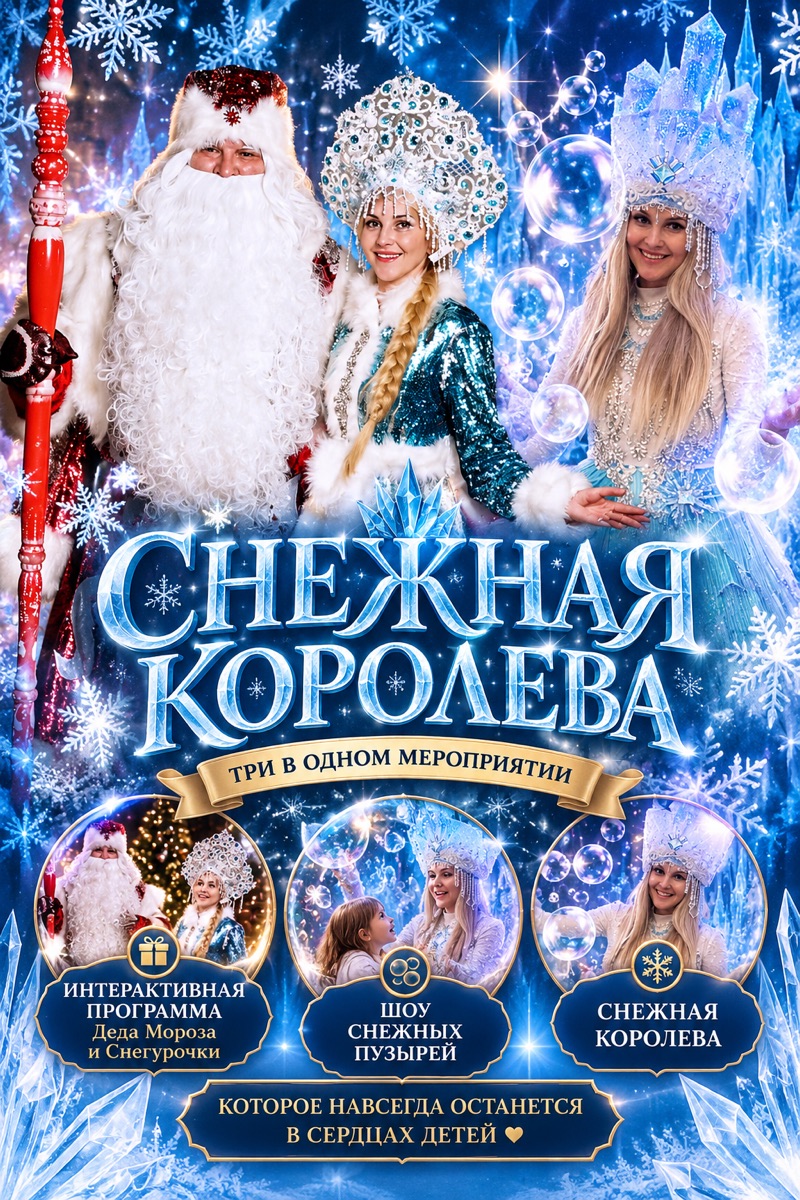 Афиша «Снежная Королева»: три в одном мероприятии