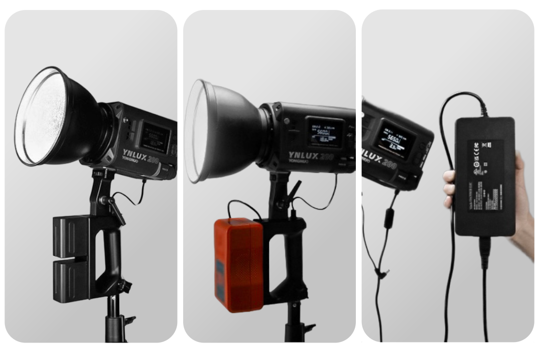Варианты питания для Yongnuo YNLUX200 KIT 2700-6500К
