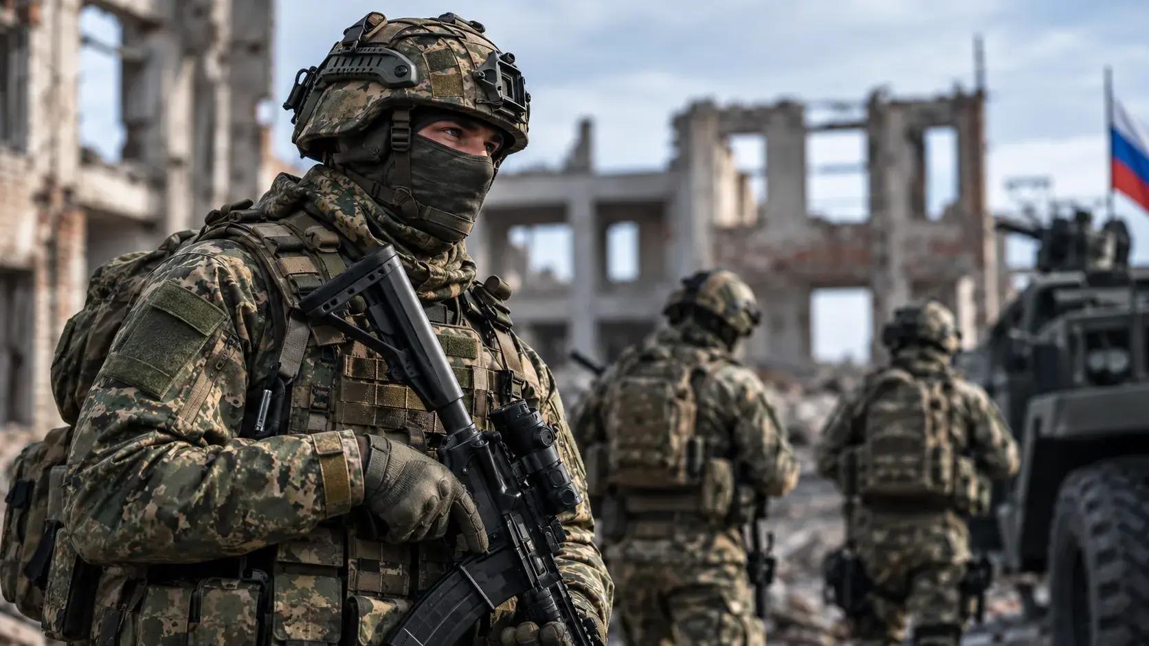 Военнослужащие штурмового направления в полевой обстановке