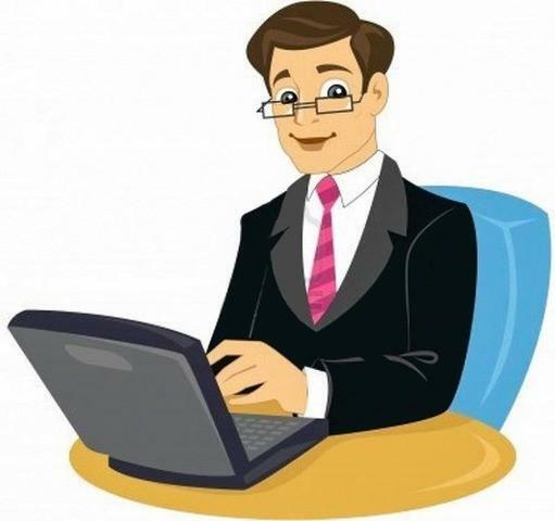 Рисунок папа на работе в офисе