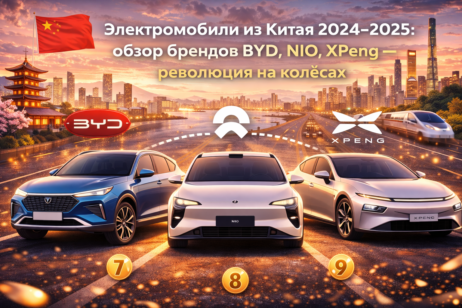 Электромобили из Китая 2024-2025: обзор брендов BYD, NIO, XPeng — цены и перспективы