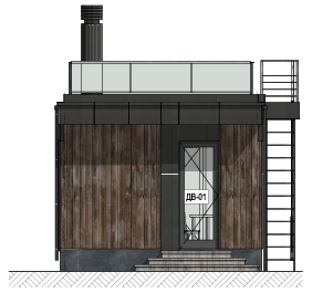 Проект дома "Компакт" для наглядного представления и визуализации данного варианта дома сбоку