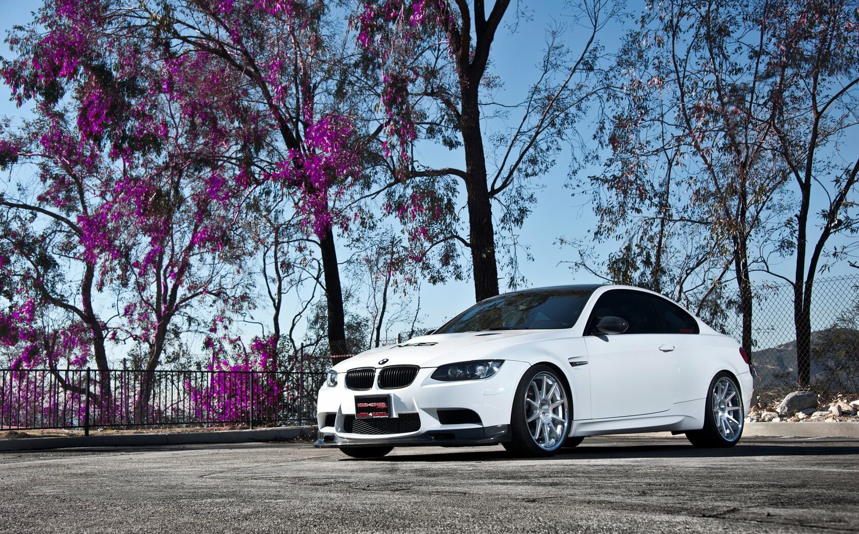 BMW e92 White sedan