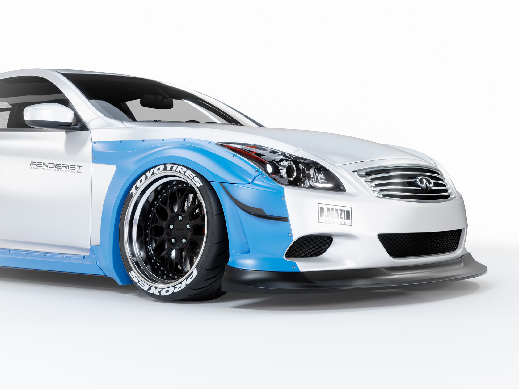 FENDERIST SPEC S Fender Flares Set / WIDE BODY KIT INFINITI G37 COUPE ...