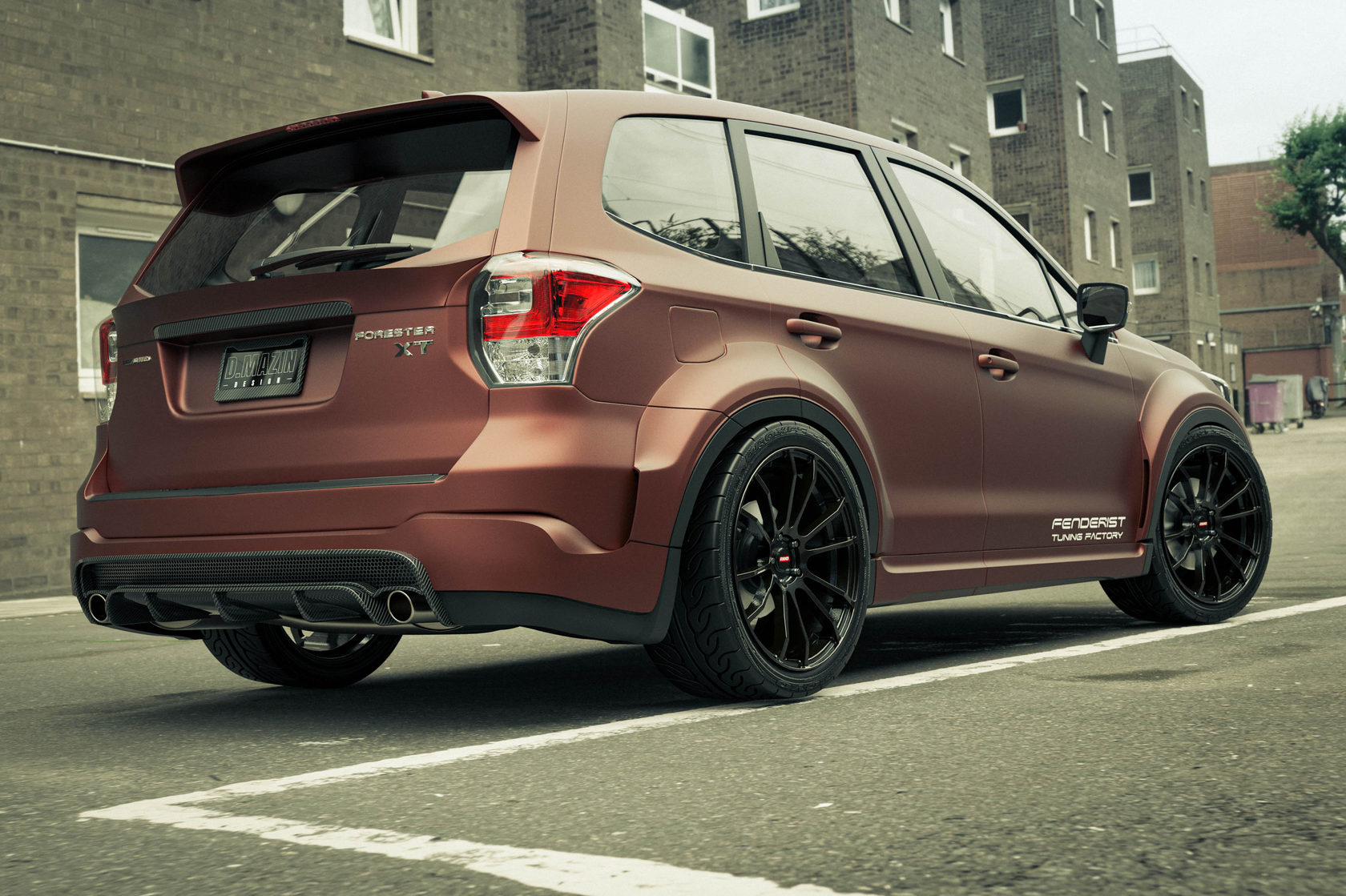 FENDERIST SPEC S Fender Flares Set (STI Lip) / Wide Body Kit SUBARU FORESTER SJ 1418