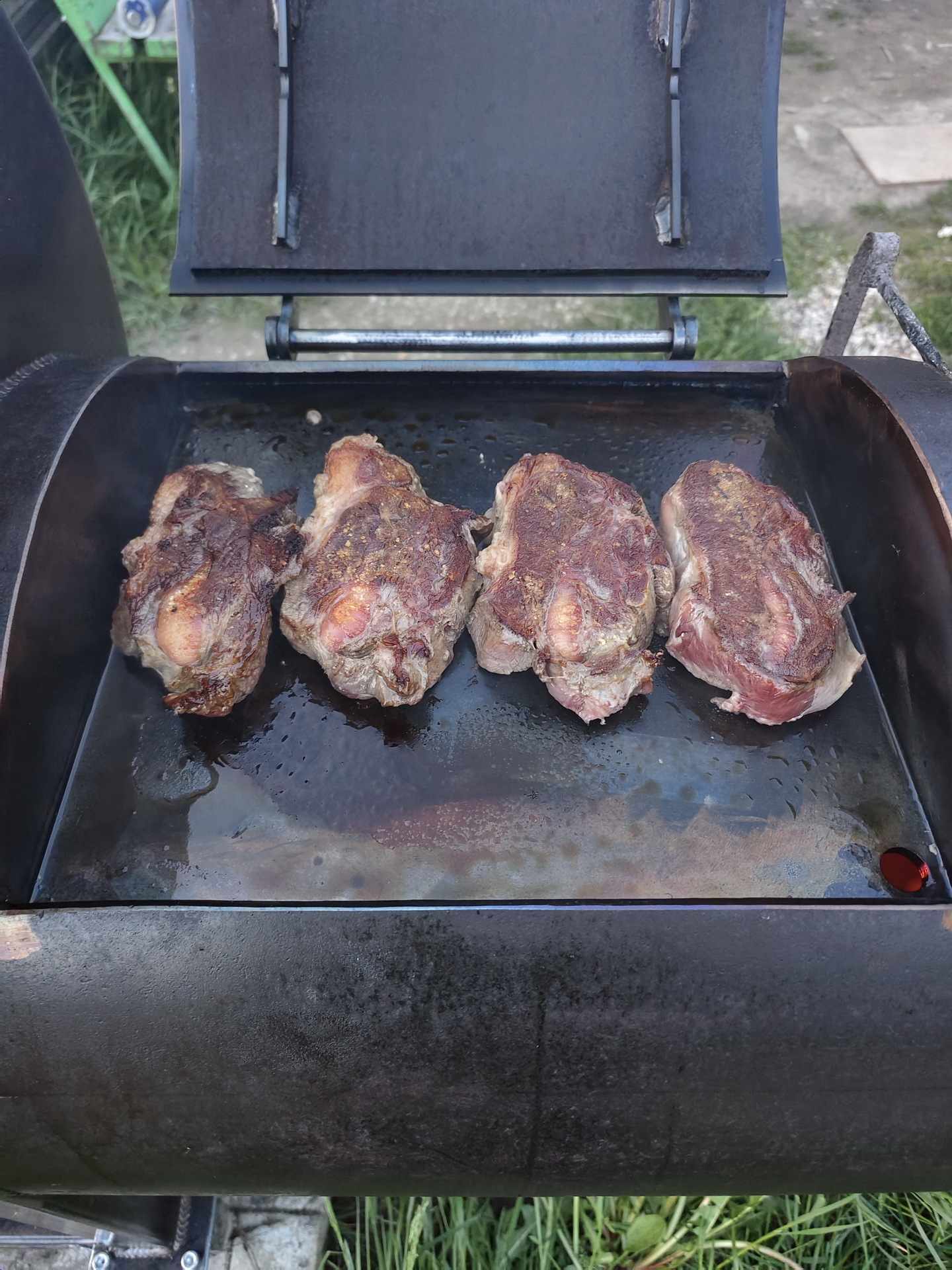 ProBBQ офсетный смокер гриль