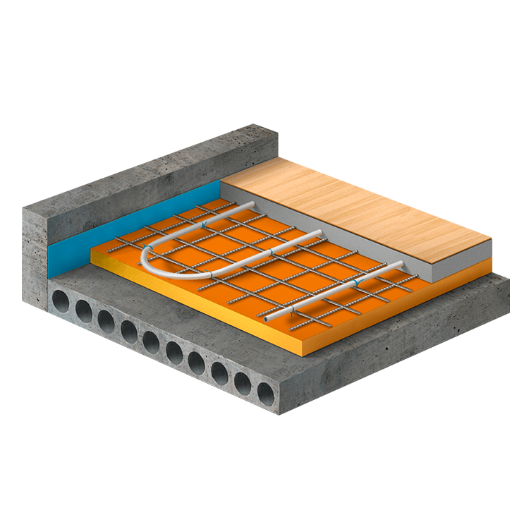 Пол сверху теплого пола. Конструкция теплого пола разрез.