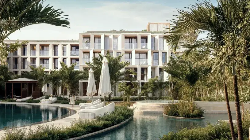 Фасад и бассейн Volna Residences