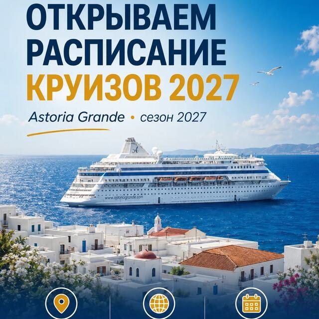 Лайнер Astoria Grande в Средиземном море