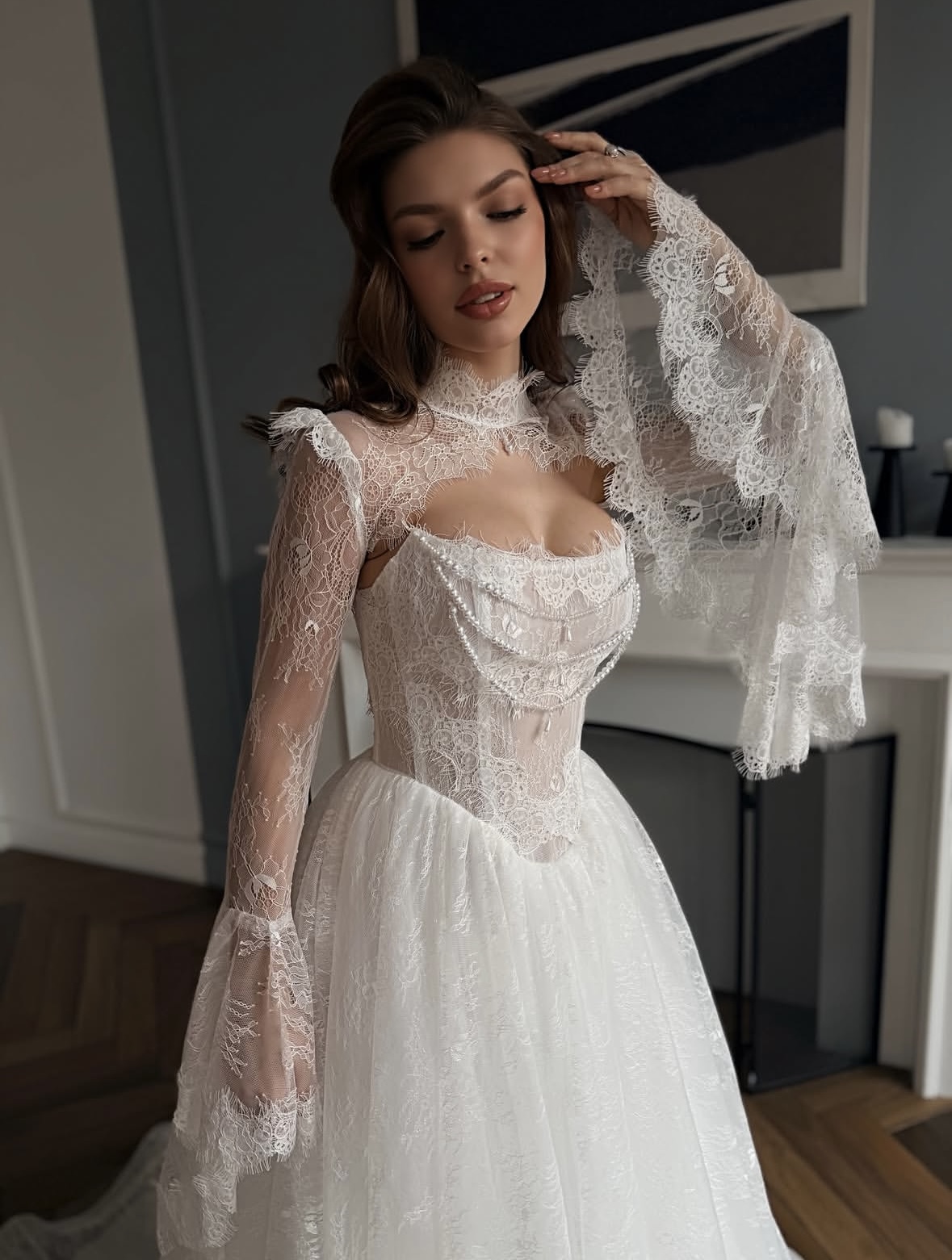 свадебное платье с болеро