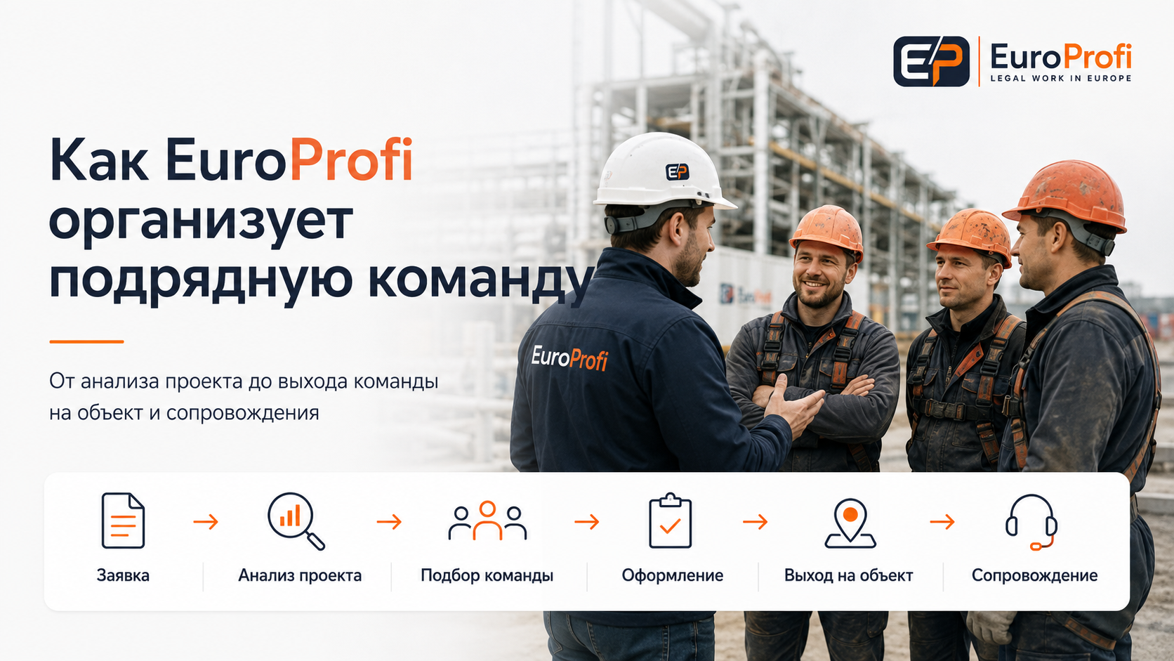 EuroProfi формирует и оформляет подрядные команды для проектов в Германии