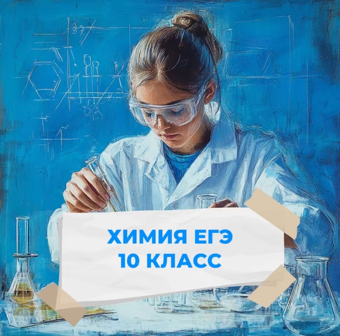 Ученица проводит химический опыт