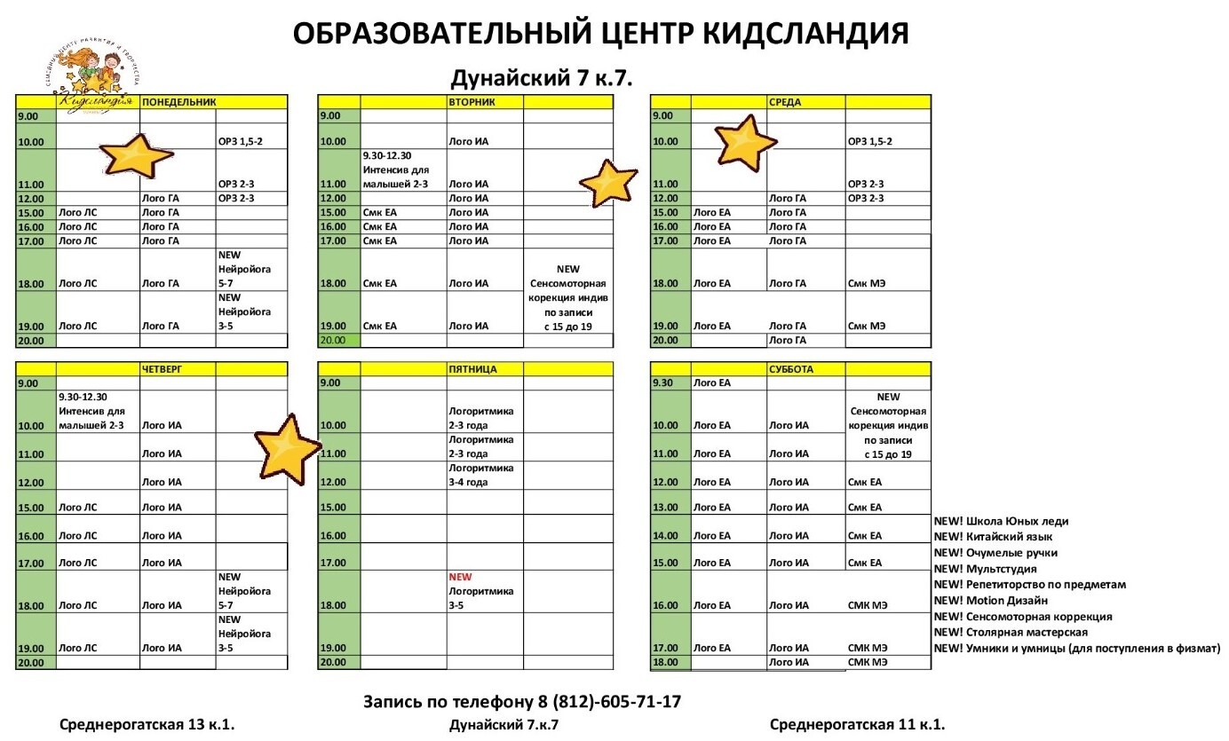 Расписание Дунайский