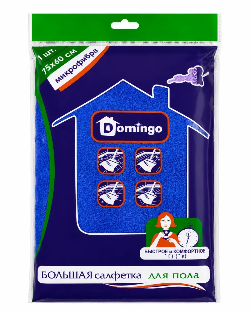 Салфетка Domingo для пола — Большая салфетка. Зелёный вариант.
