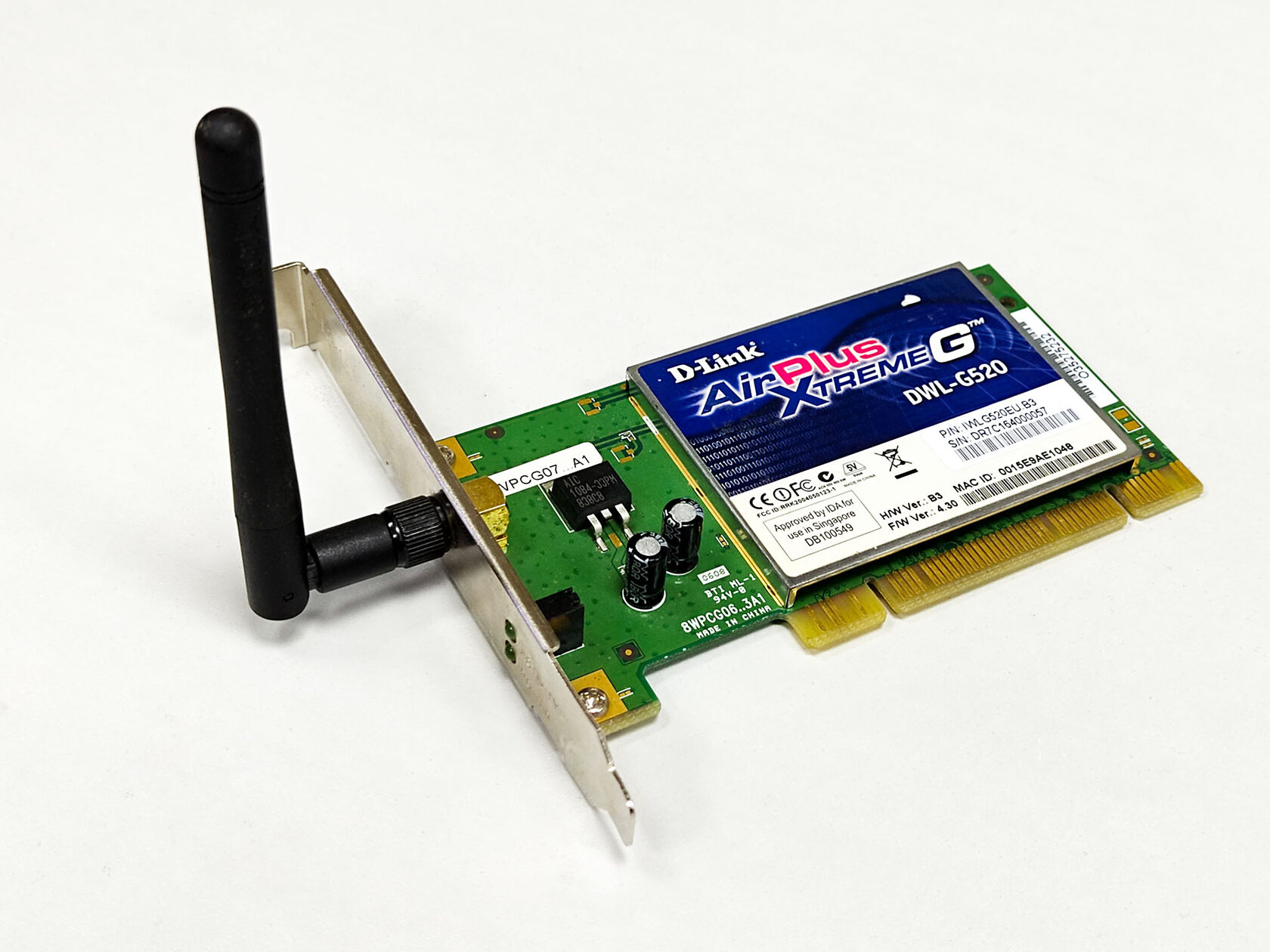 Беспроводный PCI адаптер D-Link AirPlusXtremeG DWL-G520