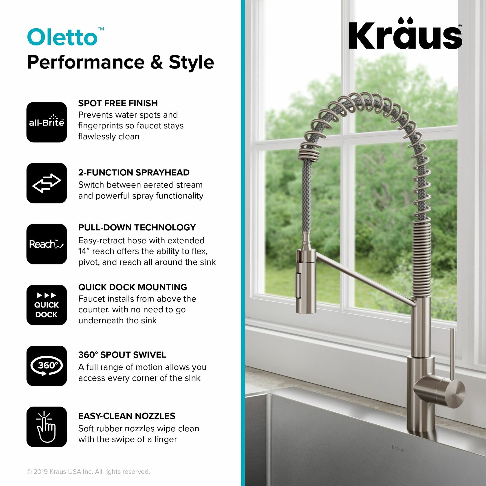 Кухонный смеситель Kraus KPF-2631SFS - изображение 10