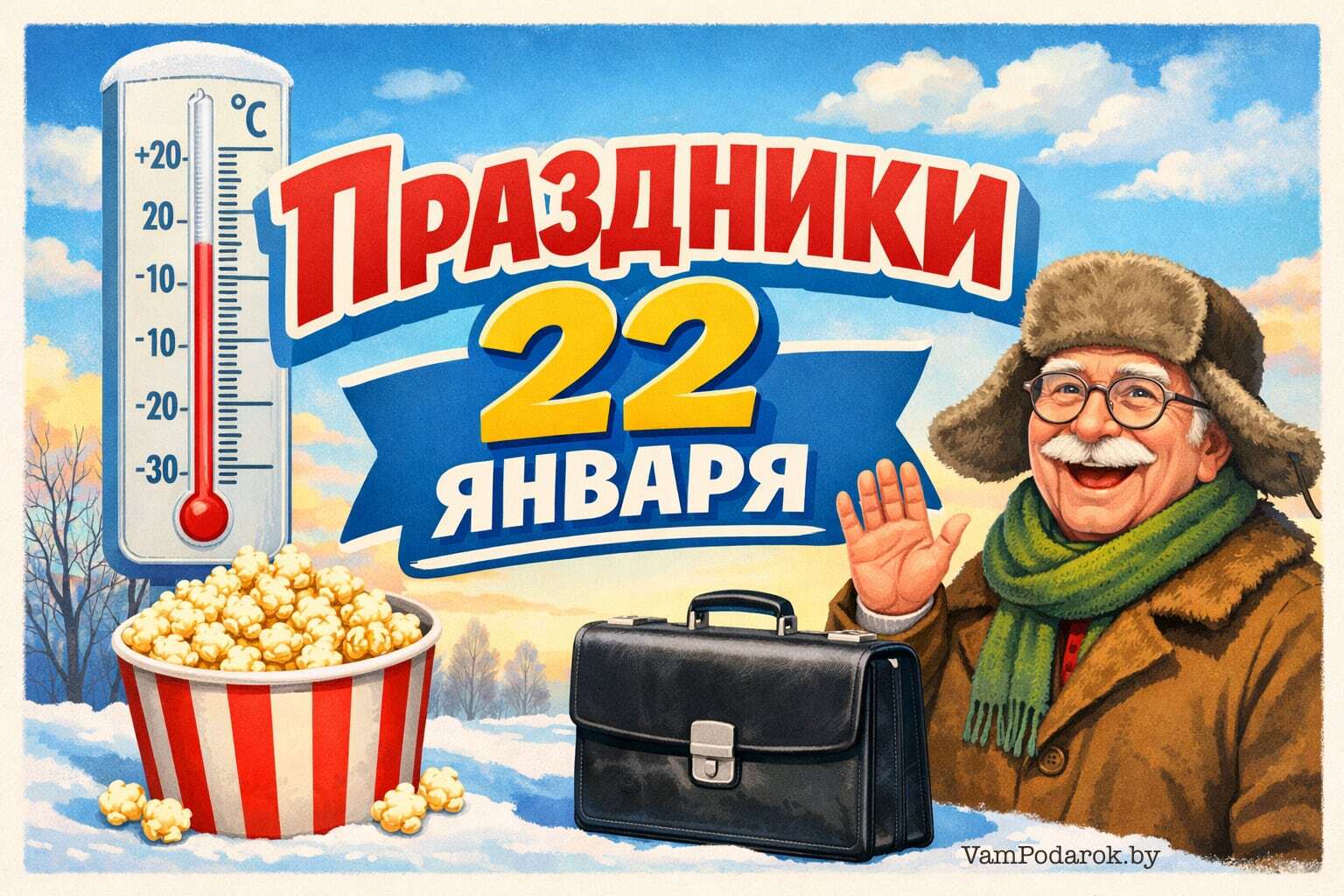 Праздники 22 января 2026 года – открытки и картинки