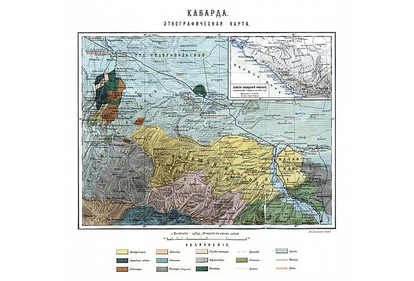 Карта балкарии до 1921 года