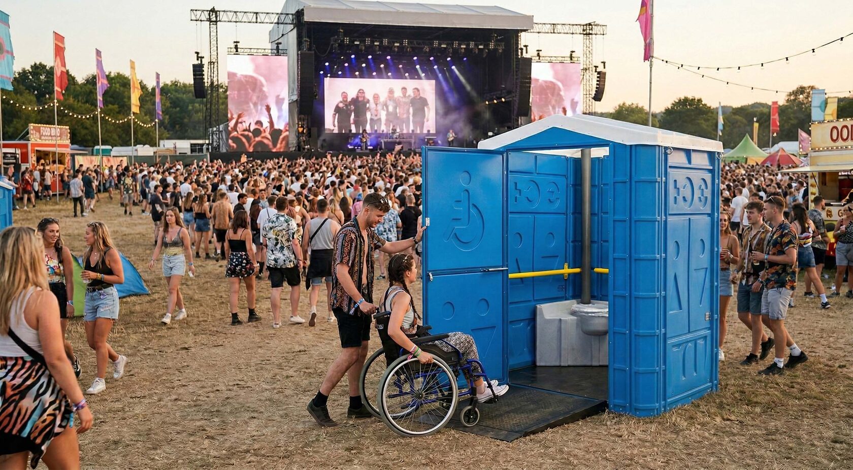 Аренда туалетных кабин на массовое мероприятие ЭКОМАРКА СПб