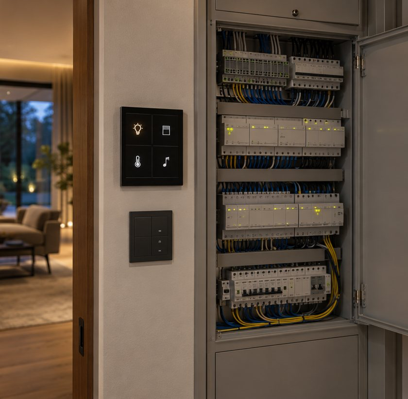 Концептуальная визуализация шкафа автоматики KNX