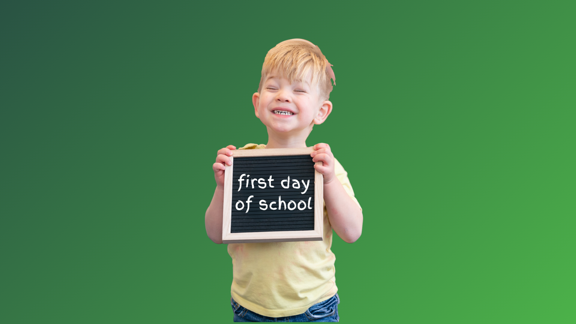 child on their first day of school