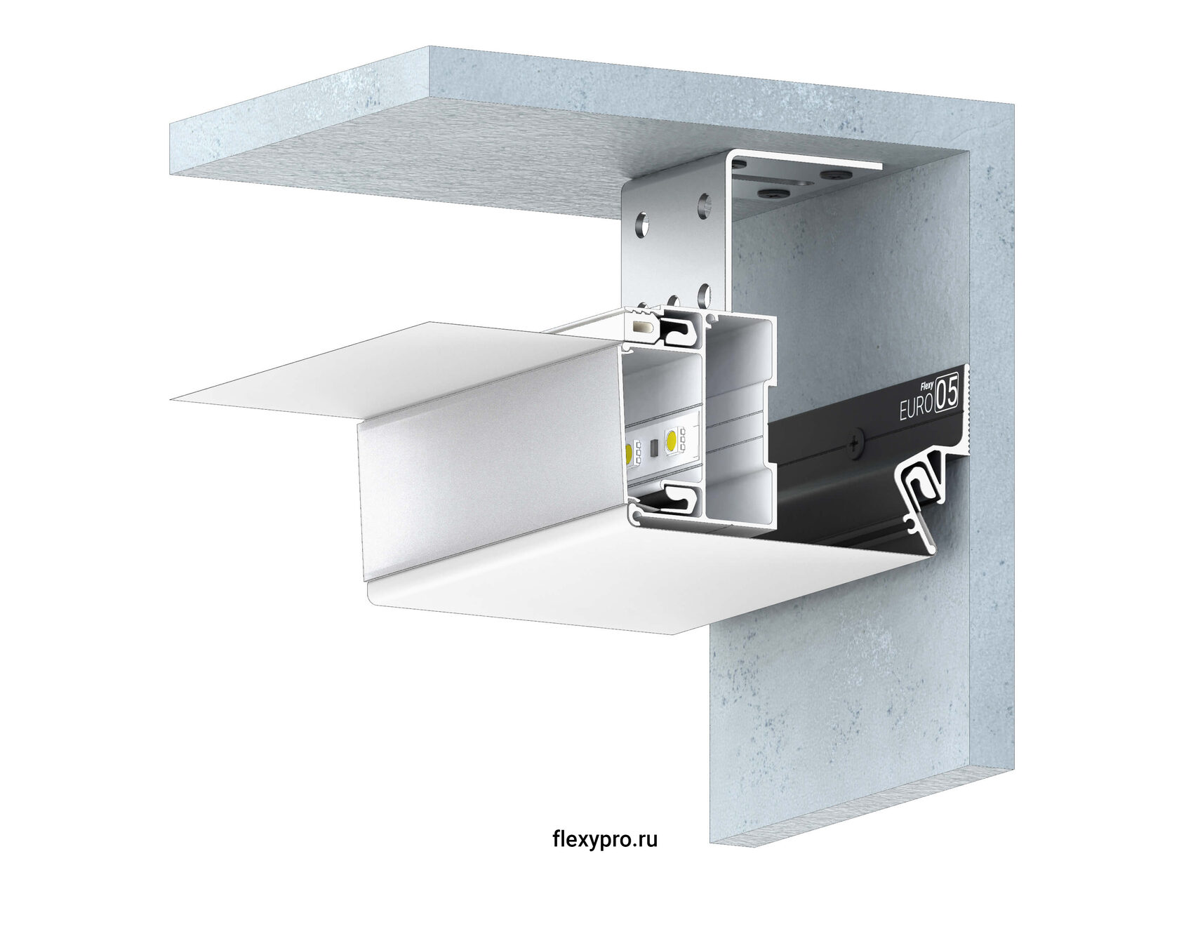 Гарпунная система крепления натяжных потолков