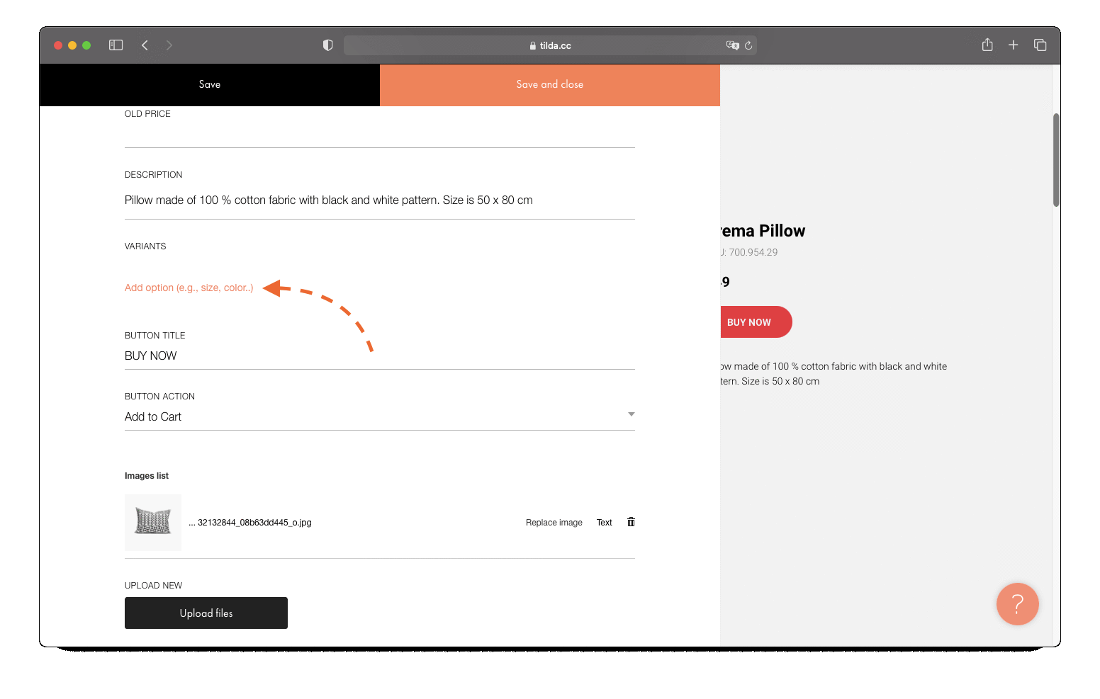 How To Add Product Variants │ Tilda Help Center